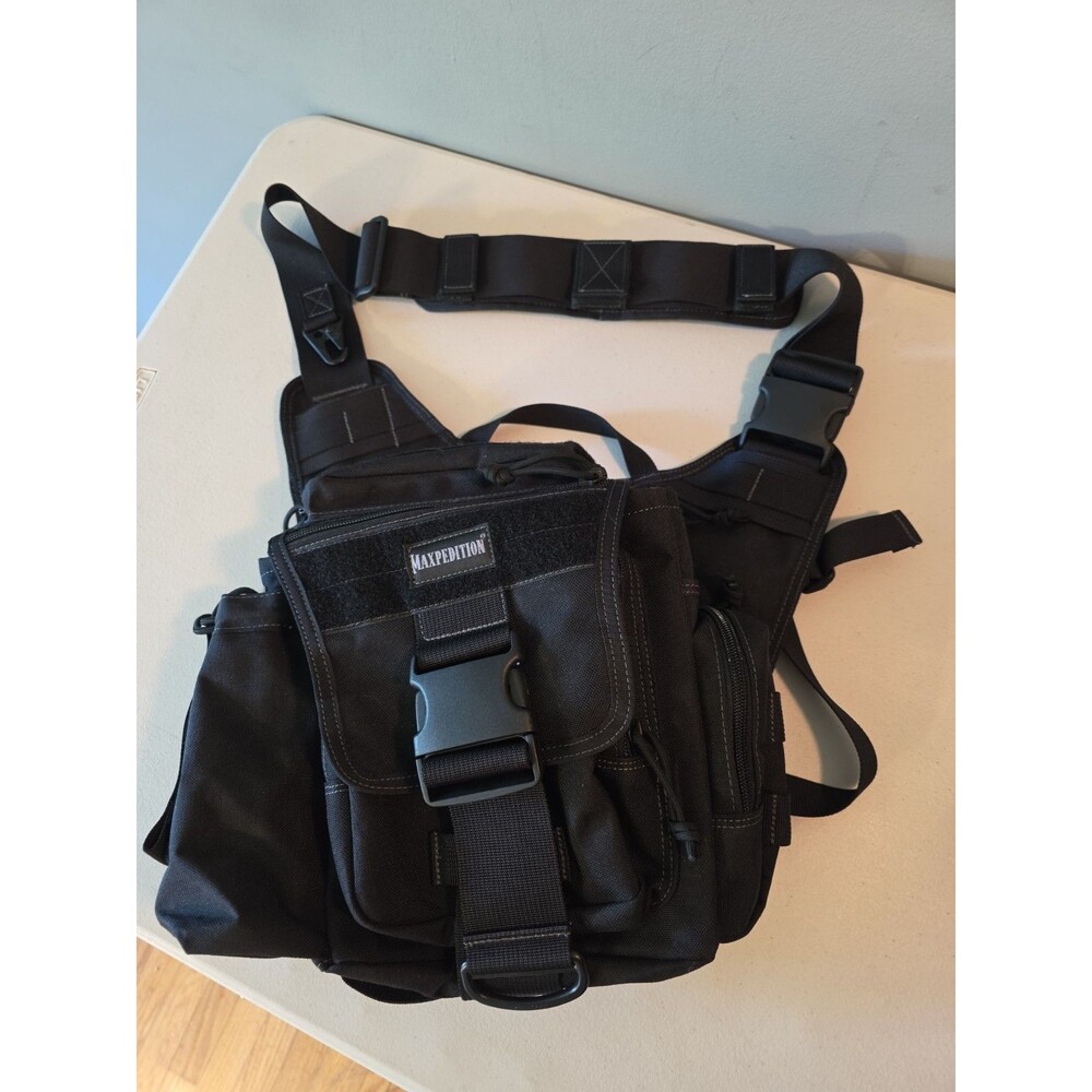 Maxpedition Gear Jumbo Versipack Black Tactical Sling Shoulder Crossbody Bag VGC